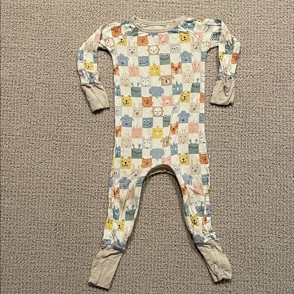 Little Sleepies Colorful Checkered Print Footie